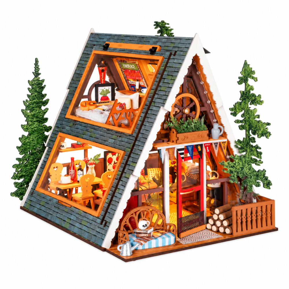 Puzzle 3D Maison Miniature Chalet A-Frame