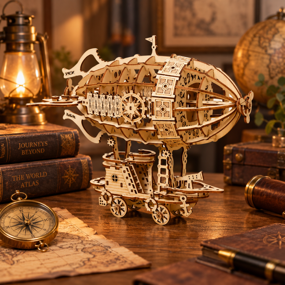 Puzzle 3D Dirigeable en Bois
