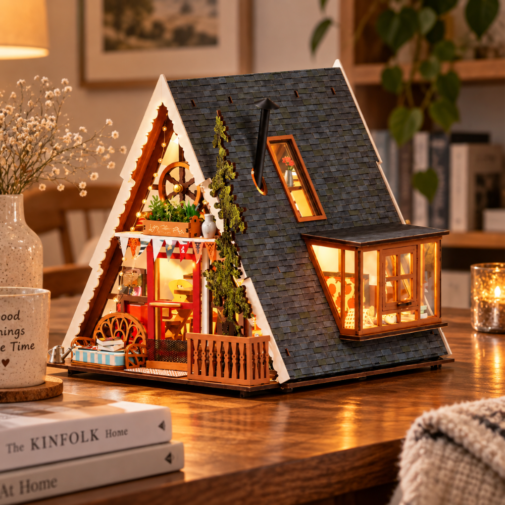 Puzzle 3D Maison Miniature Chalet A-Frame
