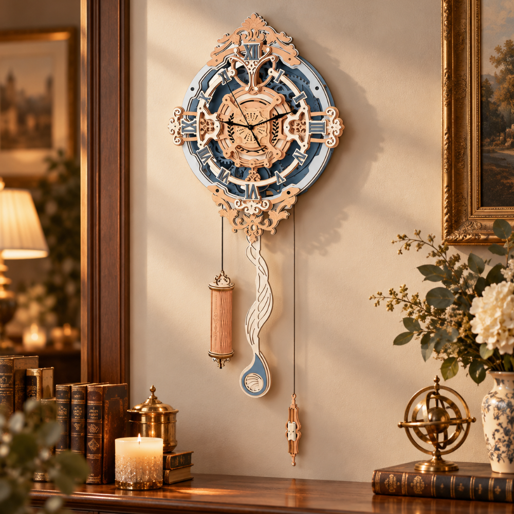Puzzle 3D Horloge Murale en Bois